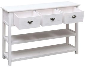 Credenza stile antico bianca 115x30x76 cm in legno