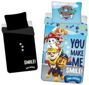 Biancheria da letto per bambini con effetto fosforescente in cotone per letto singolo 140x200 cm Paw Patrol – Jerry Fabrics