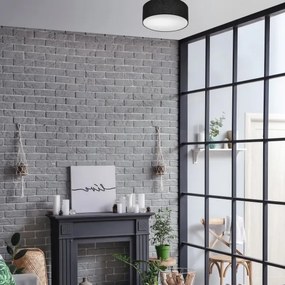 Plafoniera SIRJA 1xE27/60W/230V diametro 35 cm nero