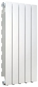 Radiatore acqua calda PRODIGE Modern in alluminio, 5 elementi interasse 80 cm, bianco