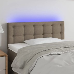 Testiera A Led Tortora 80x5x78/88 Cm İn Tessuto /