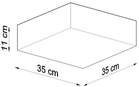 Plafoniera HORUS 35 2xE27/60W/230V grigio