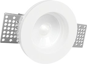 Portafaretto Rotondo Ø100mm x 30mm GU10 in Gesso Pitturabile SLIM