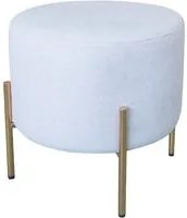 Pouf Poggiapiedi 40 cm in Tessuto Kate Grigio