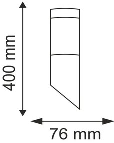 Lampada da parete esterna dimmerabile a LED LIVIA 1xE27/6W/230V IP44, finitura argento