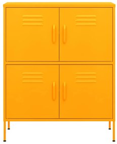 Armadietto giallo senape 80x35x101,5 cm in acciaio