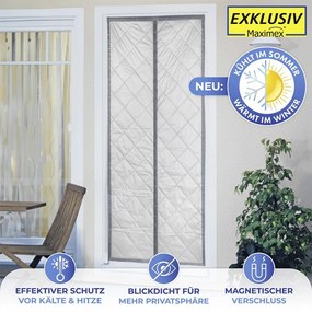 Tenda termica per porte in grigio-argento 80x200 cm - Maximex