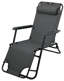 Sedia pieghevole regolabile antracite