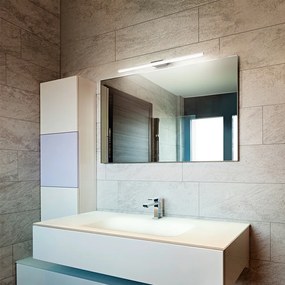 Applique Contemporanea Bold Metallo Cromo Acrilico Led 10W 3000K