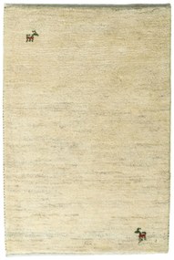 Gabbeh Tappeto persiano 90x60 Beige (Iran) Annodato A Mano