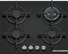 Bosch Serie 6 PPH6A6I10 piano cottura Nero Da incasso 59 cm Gas 4 Fornello (i)
