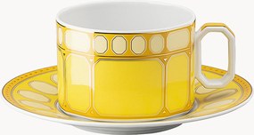 Tazza e piattino in porcellana Signum 2 pz