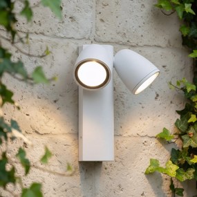 Applique da Esterno Orientabile IP65 2xGU10 serie AXIS - Bianca