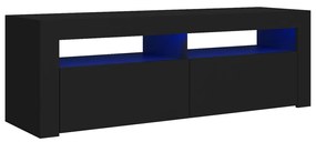 Mobile porta tv con luci led nero 120x35x40 cm