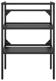 Struttura per lavabo da bagno nera 59x38x83 cm in ferro