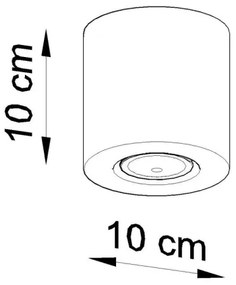 Sollux SL.0488 - Faretto ORBIS 1xGU10/10W/230V calcestruzzo