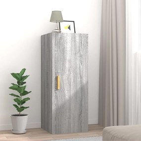 Armadietto A Muro Grigio Sonoma 34,5x34x90 Cm Legno Multistrato /