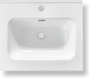 Lavabo incasso STELLA 60x46 cm ceramica bianco design elegante