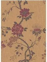 Cole & Son Carta da parati Camellia - Crimson/ Gold