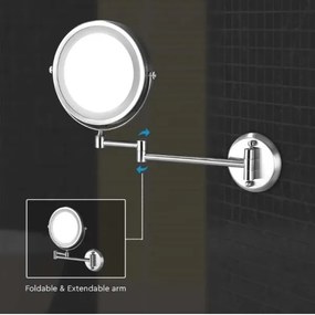 LED Specchio cosmetico da parete LED/3W/6V 4xAA IP44