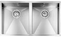 Lavello FILOQUADRA 77X45X19 2 vasche ACCIAIO INOX 011909.X0.01.2018