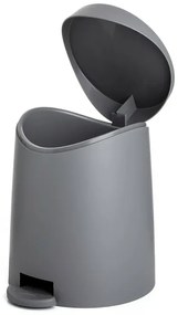 Pattumiera da bagno con pedale 3lt grigia opaca in plastica