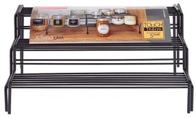 Ripiano aggiuntivo regolabile nero per cucina Lava - Metaltex