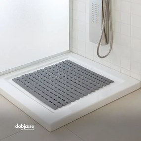 Pedana Doccia Linea "Nouvelle" in Plastica e Gomma Antiscivolo 54x54