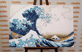 Stampa su tela – Riproduzione La grande onda di Kanagawa - Katsushika Hokusai