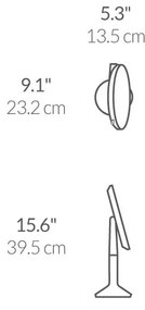 Specchio per make-up con illuminazione/con ingrandimento (5x) ø 20 cm Sensor Trio – simplehuman
