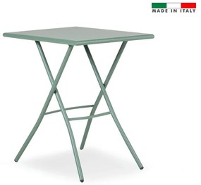 Tavolo da pranzo per giardino Gaia FIAM struttura e superficie in Acciaio verde per 2 persone 70x50cm