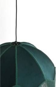 Lampadario in colore petrolio con paralume in tessuto ø 50 cm Malacia - Light &amp; Living