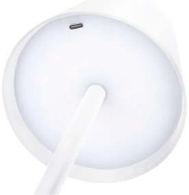 Solight WO69-W - Lampada da tavolo ricaricabile LED con dimmer a sfioramento LUCCA, 3,7 V 2000 mAh, bianca