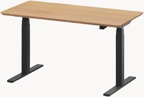 Scrivania da lavoro fatta a mano con piano in legno e altezza regolabile Pro