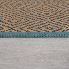 Tappeto in iuta di colore blu-naturale 160x230 cm Diamond - Flair Rugs