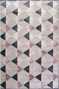 Tappeto Farashe in viscosa Rosa L 230 x L 160 cm