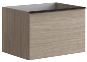 Mobile da bagno sotto lavabo Pixel plain olmo L 60 x H 40 x P 45.5 cm 2 cassetti, lavabo non incluso