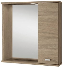 Specchio con illuminazione integrata bagno rettangolare Rimini H 74 x P 16.4 cm