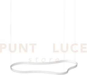Waves sospensione led 3000k 54w  5500 lm bianca 155,6cm