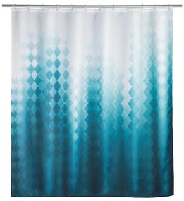 Tenda da doccia bianco-blu Tullin - Wenko