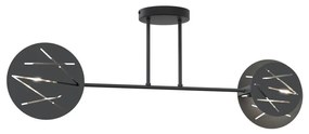 Lampadario a sospensione con supporto rigido FRICK 2xE27/15W/230V nero