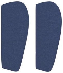 Testiera ad orecchio blu 163x23x78/88cm in tessuto