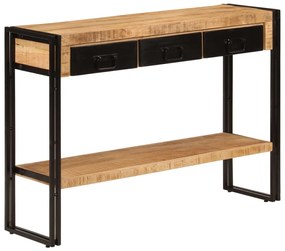 Tavolo consolle 110x30x76 cm in legno massello di mango