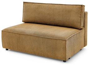 Modulo divano in velluto a coste color senape, parte centrale Nihad modular - Bobochic Paris