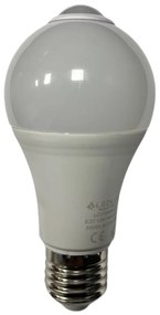 Lampada A Led E27 Con Sensore Movimento Infrarossi 12W 1050 Lumen A60 3000K