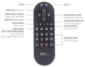 JUST LIGHT. 14110-18-LED RGBW Lampada dimmerabile MARIO BLACK LED/19,5W/230V+RC