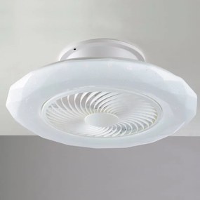 Ventilatore da soffitto Skyron bianco, Ø 60 cm, CCT, INTEC IP20