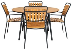 Tavolo da pranzo rotondo in legno di teak ø 130 cm Cleveland - House Nordic