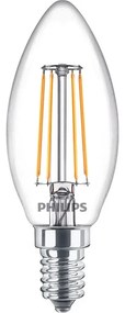 Lampadina LED 4,3W Vetro Fiamma (470lm) E14 - Philips