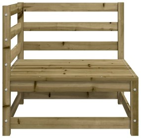 Divano angolare da giardino 70x70x67 cm legno pino impregnato